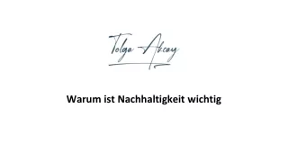 Warum ist Nachhaltigkeit wichtig