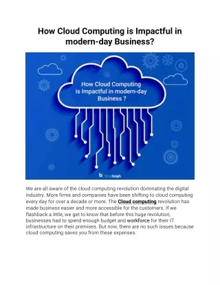 how cloud computing is impactful in modern