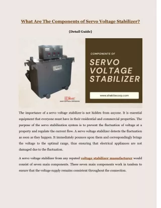 what are the components of servo voltage