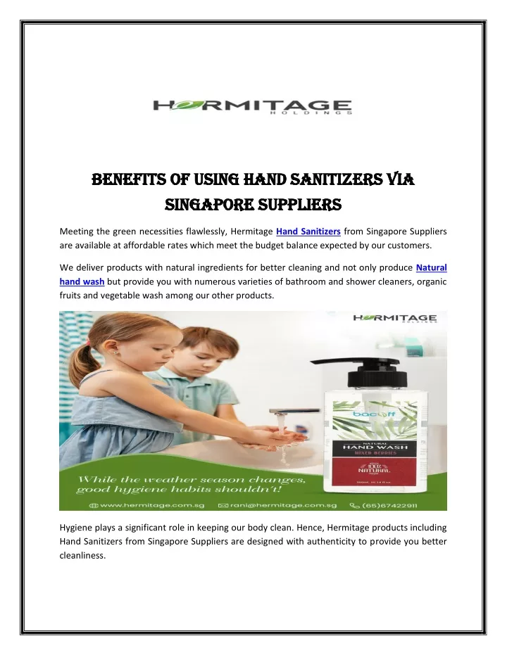 benefits of using hand sanitizers via benefits