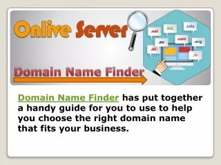 Domain name finder-looking for a domain name