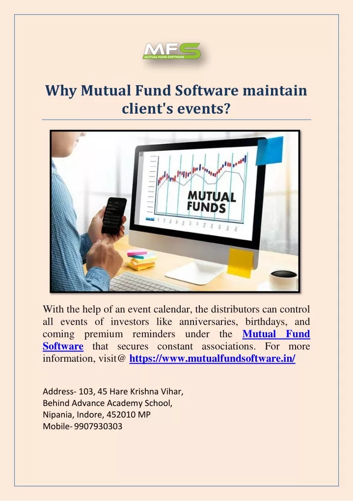 why mutual fund software maintain client s events