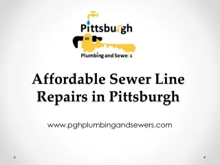 Affordable Sewer Line Repairs in Pittsburgh - www.pghplumbingandsewers.com