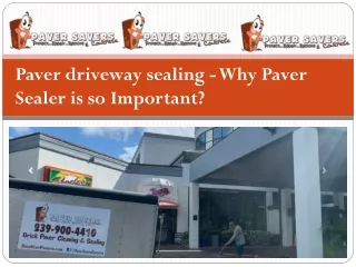 Paver driveway sealing - Why Paver Sealer is so Important