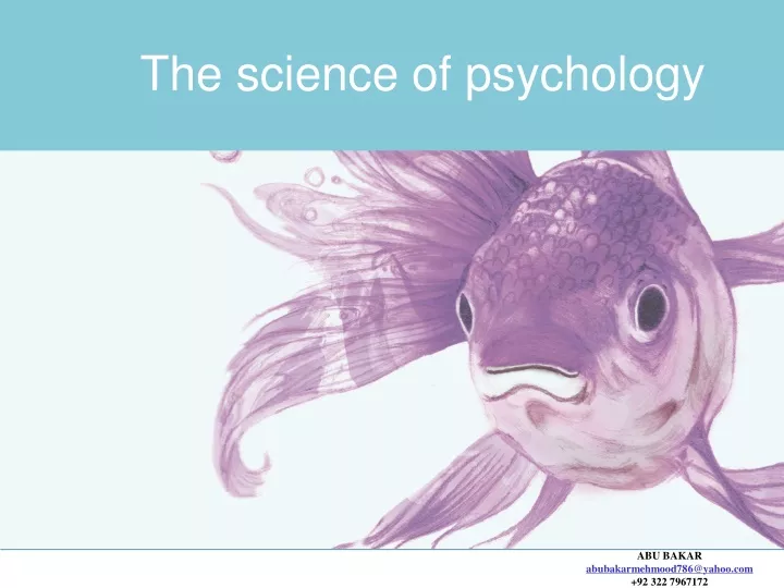 the science of psychology