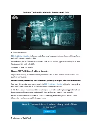 the 1 step configurable solution for salesforce