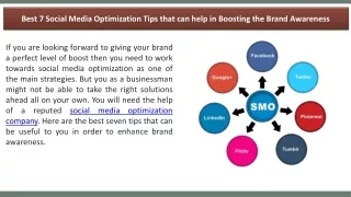 best 7 social media optimization tips that
