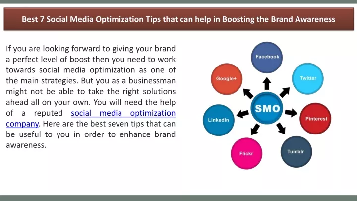 best 7 social media optimization tips that