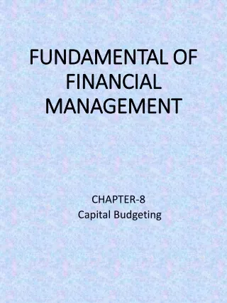 Capital budgeting Concept and PP Solution