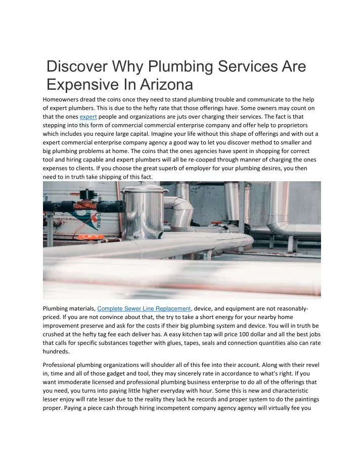 discover why plumbing services are expensive