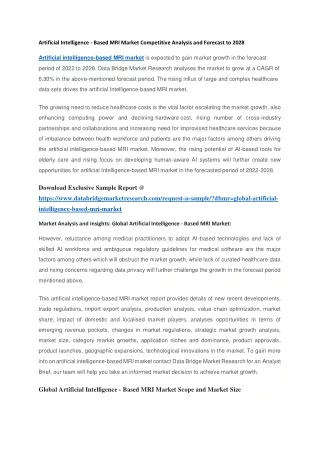 artificial intelligence based mri market