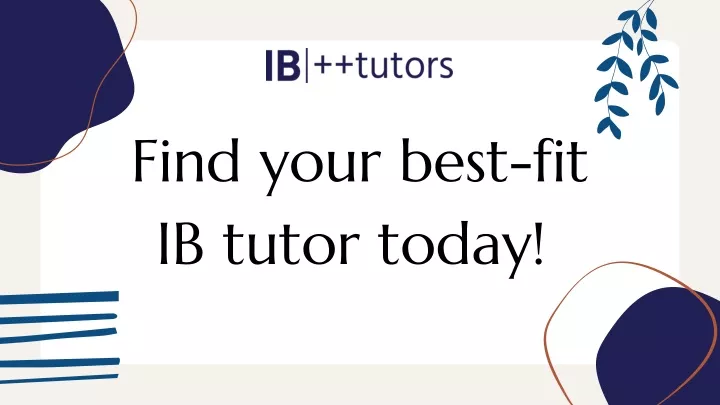 find your best fit ib tutor today