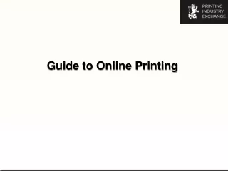 guide to online printing