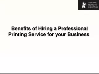 benefits of hiring a professional printing