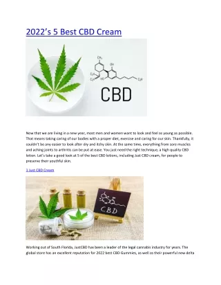 2022’s 5 Best CBD Cream