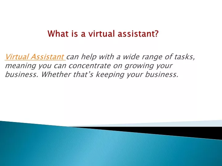 what is a virtual assistant