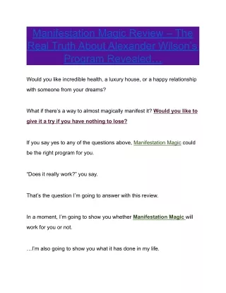 manifestation magic review the real truth about