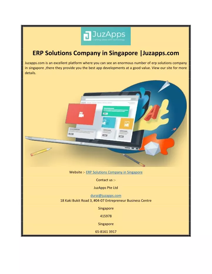erp solutions company in singapore juzapps com