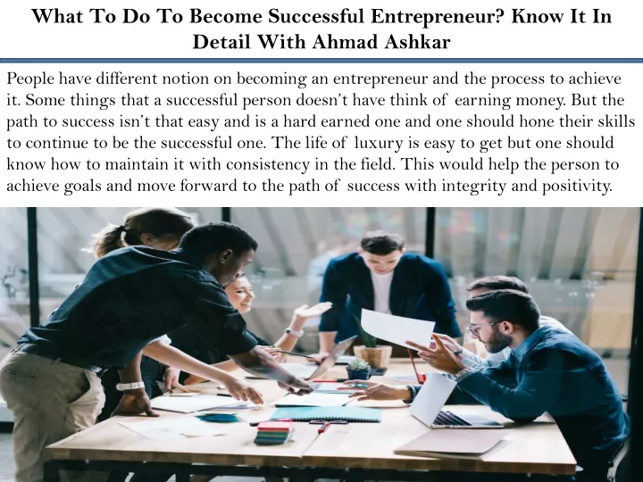 what to do to become successful entrepreneur know