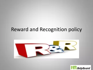 Reward and Recognition Policy