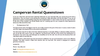 Campervan Rental Queenstown