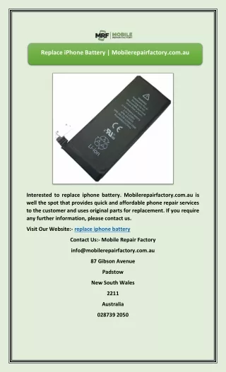 replace iphone battery mobilerepairfactory com au