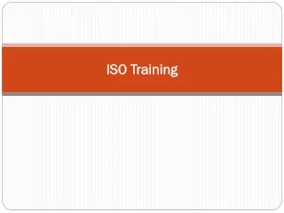 iso training