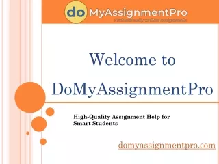 welcome to domyassignmentpro