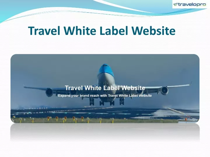 travel white label website