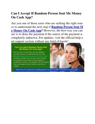 can i accept if random person sent me money