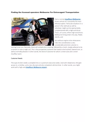 finding the licensed operators melbourne