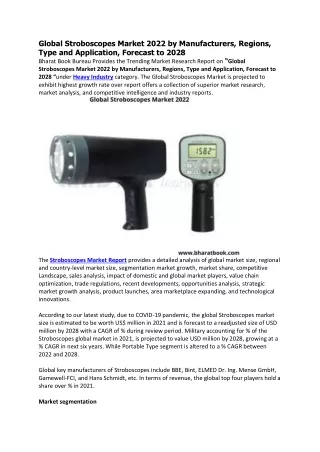 global stroboscopes market 2022 by manufacturers