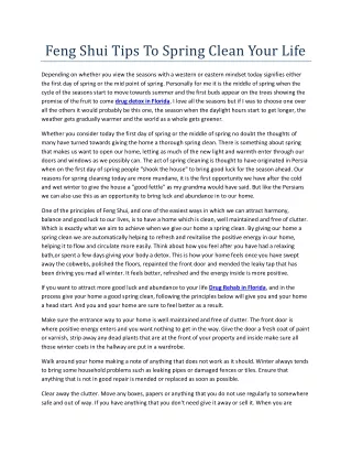 feng shui tips to spring clean your life