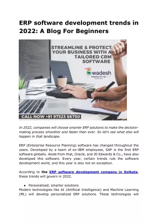 erp software development trends in 2022 a blog