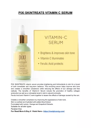 pixi skintreats vitamin c serum