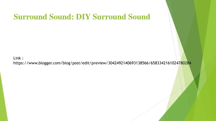 surround sound diy surround sound