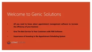 welcome to genic solutions