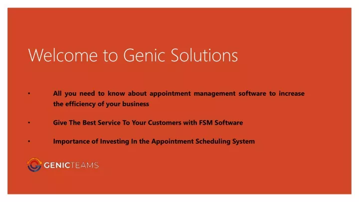 welcome to genic solutions