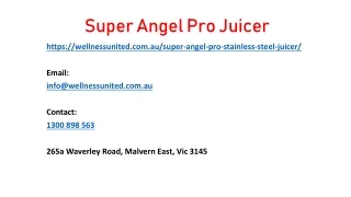 An overview of Angel Juicer 8500