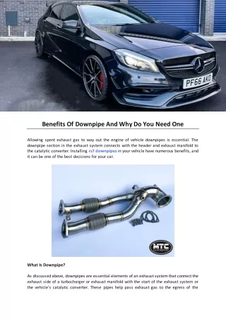 benefits of downpipe and why do you need