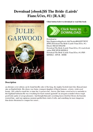 Download [ebook]$$ The Bride (Lairds' FiancÃ©es  #1) [R.A.R]
