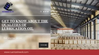 Lub marine oil in Kozmino - Rus Marine Oil Co
