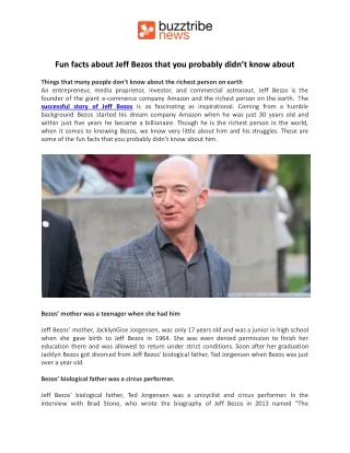 fun facts about jeff bezos that you probably didn