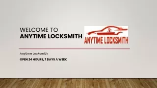 welcome to anytime locksmith
