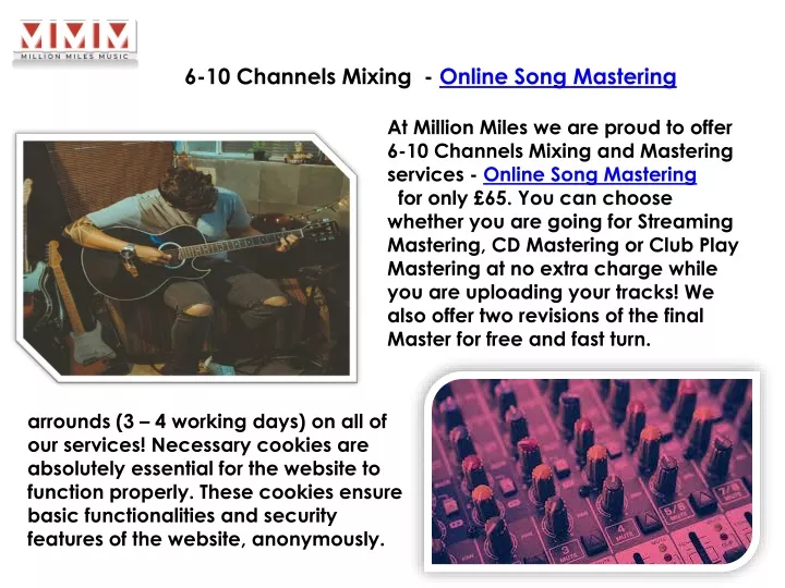 6 10 channels mixing online song mastering