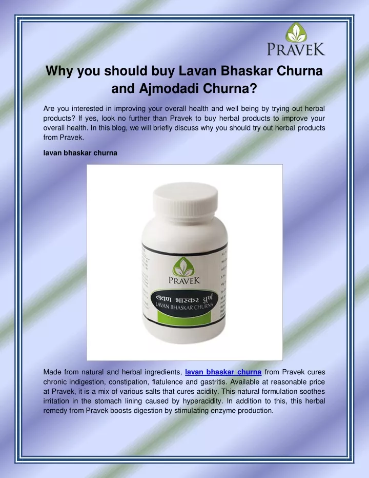 why you should buy lavan bhaskar churna