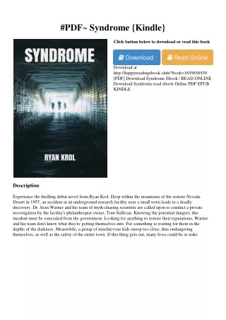 #PDF~ Syndrome {Kindle}