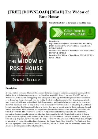 [FREE] [DOWNLOAD] [READ] The Widow of Rose House (DOWNLOAD E.B.O.O.K.^)