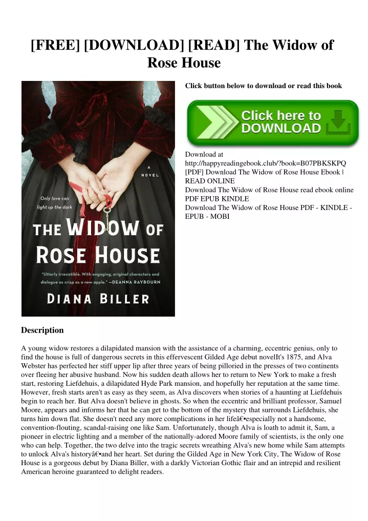free download read the widow of rose house