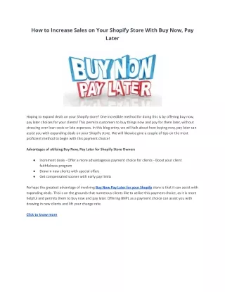 how to increase sales on your shopify store with